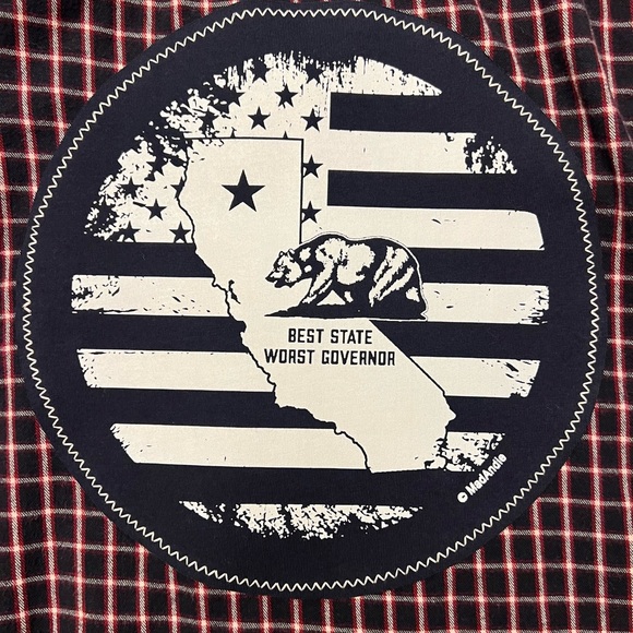 California “Best State, Worst Governor” One-of-a-Kind Sovereign Code Flannel - Picture 3 of 4